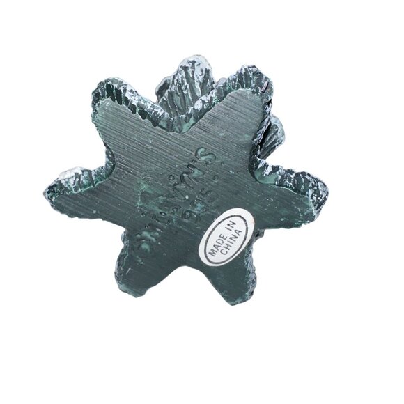 Vintage 1995 Village Square Pine Tree Covered in Snow Mervyns Christmas Holiday - Picture 6 of 6